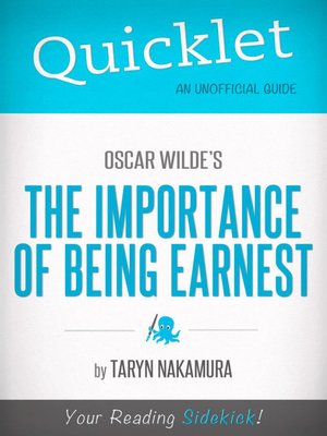 cover image of Quicklet on Oscar Wilde's the Importance of Being Earnest